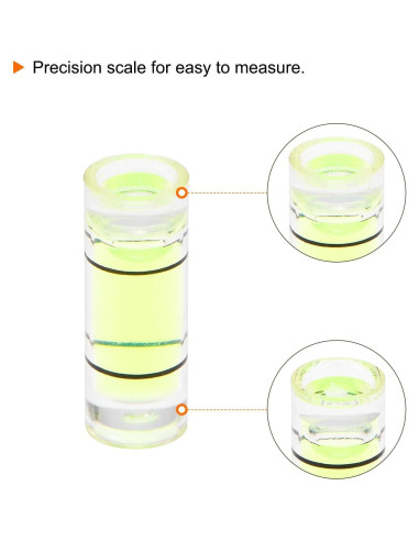 Niveles de Burbuja Cilíndricos HARFINGTON 10pcs 4.5x12mm