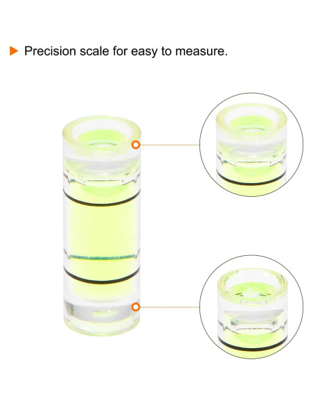 Niveles de Burbuja Cilíndricos HARFINGTON 10pcs 4.5x12mm