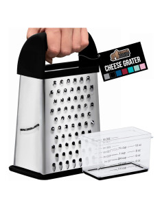 Rallador de Queso Gorilla Grip XL 4 Lados Acero Inoxidable