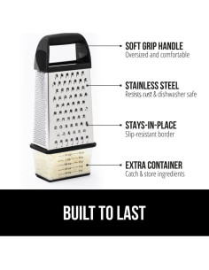 Rallador de Queso Gorilla Grip XL 4 Lados Acero Inoxidable 2