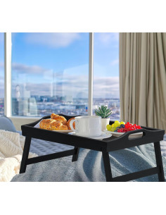 Bandeja de Cama Plegable Mxbamhyc 2 Pack Bambú 42.9x31.2 cm 2