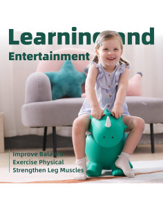 Juguete Inflable Dinosaurio Saltarín EVERICH Verde 1.3kg 2