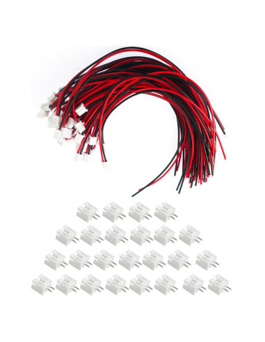 Kit 100 Pcs Conectores JST PH 2.0 2 Pin con Cables 150mm