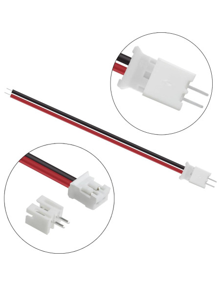 Kit 100 Pcs Conectores JST PH 2.0 2 Pin con Cables 150mm