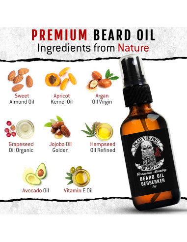 Aceite para Barba Mad Viking Fenrir 56.7ml - Hidrata y Suaviza