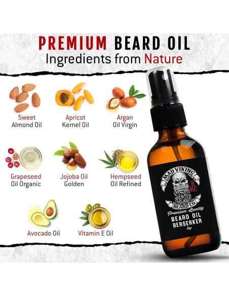 Aceite para Barba Mad Viking Fenrir 56.7ml - Hidrata y Suaviza