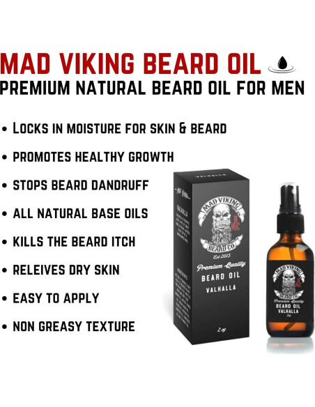 Aceite para Barba Mad Viking Fenrir 56.7ml - Hidrata y Suaviza