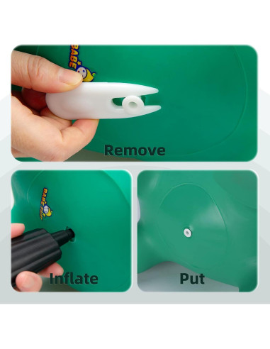 Juguete Inflable Dinosaurio Saltarín EVERICH Verde 1.3kg