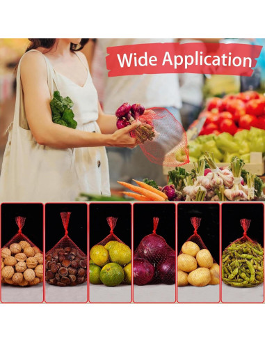 100 Bolsas de Malla Reutilizables COTELEEC 40cm para Verduras