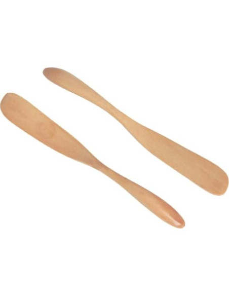 Set de 6 Cuchillos de Mantequilla de Madera Miraclekoo 16.5 cm