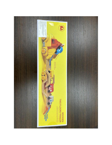 Camión Transportador de Juguetes Wanborns con 4 Coches de Madera