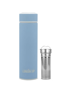 Botella Infusora de Té London Sip 500 ml Acero Inoxidable Azul