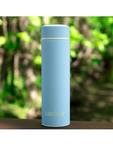 Botella Infusora de Té London Sip 500 ml Acero Inoxidable Azul