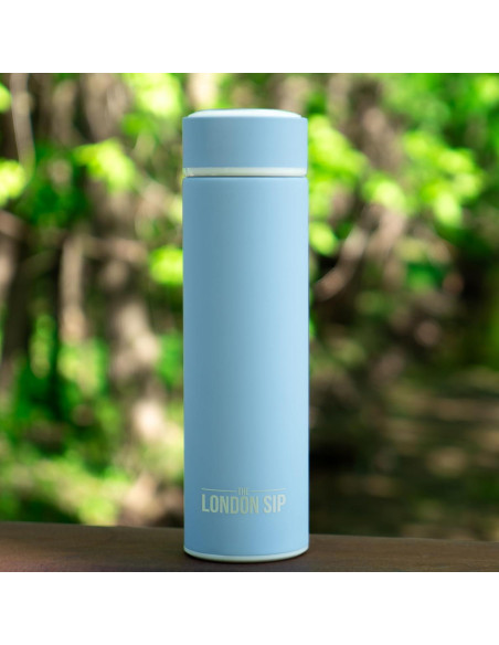 Botella Infusora de Té London Sip 500 ml Acero Inoxidable Azul