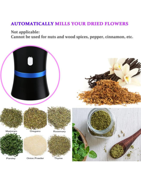 Molino Eléctrico Spacenight Compacto para Hierbas - 48g