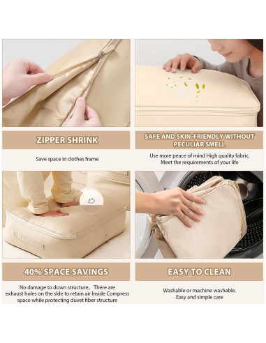 Bolsas de Almacenamiento Rednow Caqui Medianas 54x42x30 cm