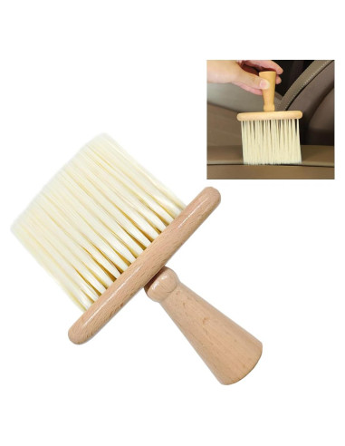 Cepillo de Detalle de Interior de Coche KITUREK Microfibra Beige