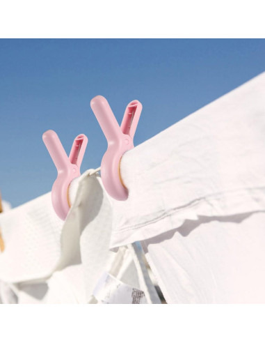 Pinzas para Sillas de Playa PAMISO Rosa Brillante 4 Pcs