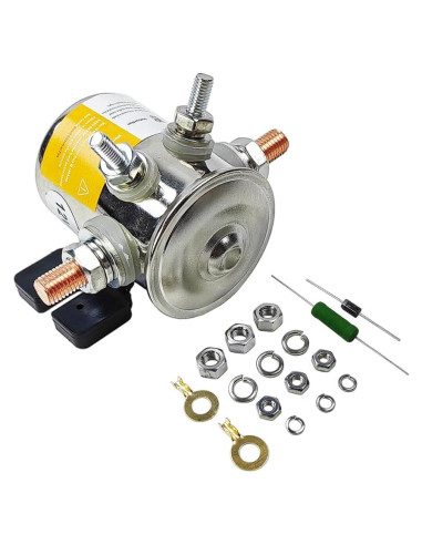 Relé de Solenoide 12V LLNSEAUTO 300A con Diodo y Resistor