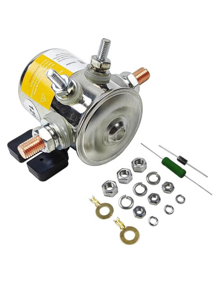 Relé de Solenoide 12V LLNSEAUTO 300A con Diodo y Resistor