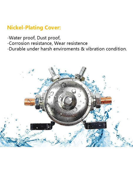 Relé de Solenoide 12V LLNSEAUTO 300A con Diodo y Resistor