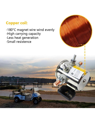 Relé de Solenoide 12V LLNSEAUTO 300A con Diodo y Resistor