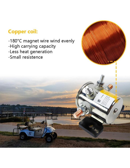 Relé de Solenoide 12V LLNSEAUTO 300A con Diodo y Resistor