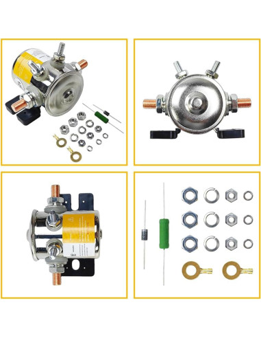 Relé de Solenoide 12V LLNSEAUTO 300A con Diodo y Resistor