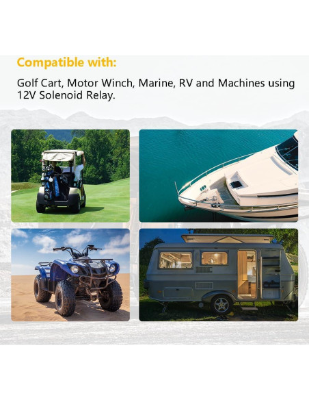 Relé de Solenoide 12V LLNSEAUTO 300A con Diodo y Resistor