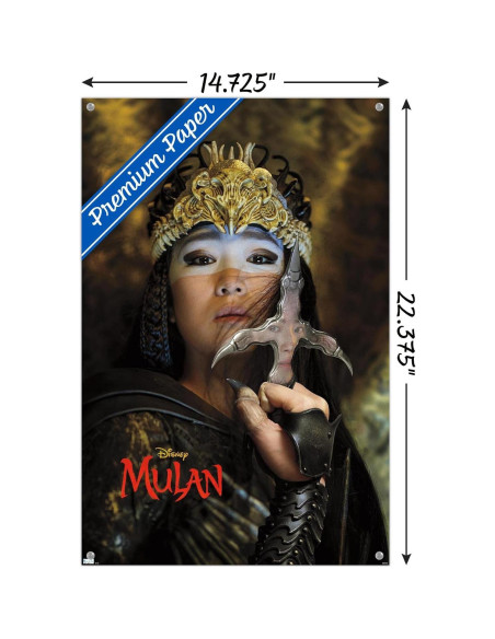 Póster de Pared Disney Mulan con Chinchetas - 56.8x37.4 cm