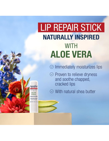 Bálsamo Labial Aquaphor Aloe Vera 4.83 g Hidratante Natural