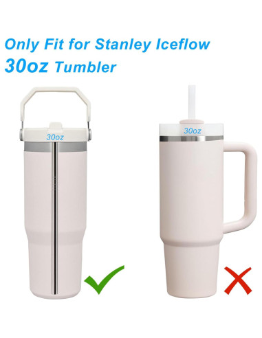 Popotes de metal reutilizables BuildLife para Stanley 30oz, 6 unidades