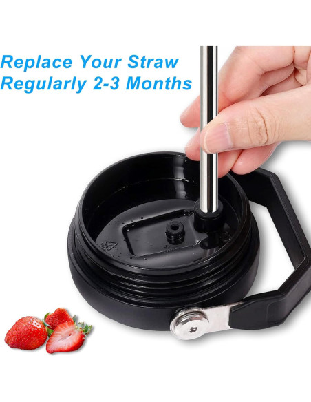 Popotes de metal reutilizables BuildLife para Stanley 30oz, 6 unidades