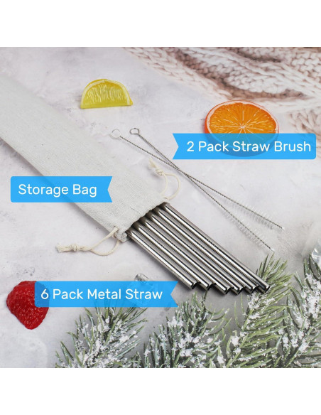 Popotes de metal reutilizables BuildLife para Stanley 30oz, 6 unidades