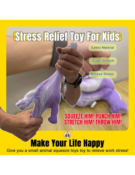 Juguete Antiestrés Gorila YHan Mediano Púrpura Aplastable