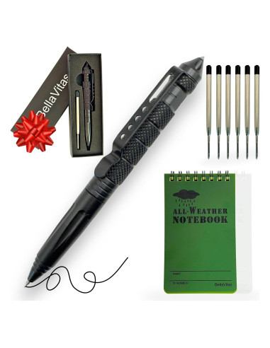 Bolígrafo Táctico Militar BellaVitas con Cuaderno Impermeable