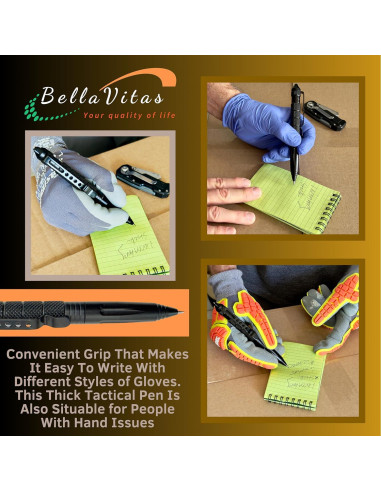 Bolígrafo Táctico Militar BellaVitas con Cuaderno Impermeable