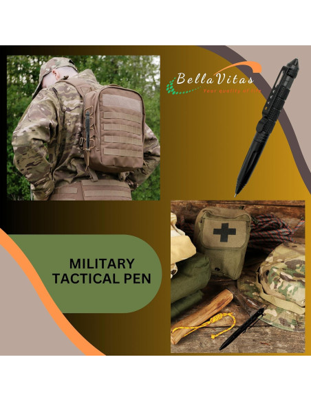 Bolígrafo Táctico Militar BellaVitas con Cuaderno Impermeable Bolígrafo Táctico Militar BellaVitas con Cuaderno Impermeable