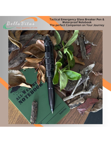 Bolígrafo Táctico Militar BellaVitas con Cuaderno Impermeable