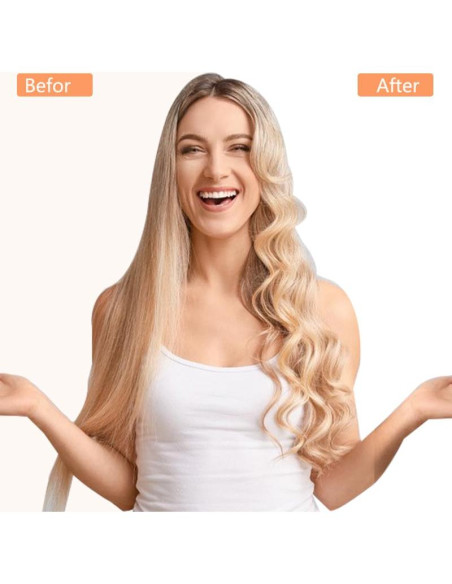 Juego de Rulos de Satén Sin Calor OHOO - 1 Cuenta Negro