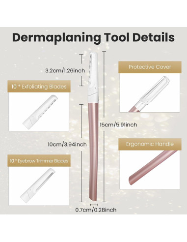 Herramienta de Dermaplaning COSYLIFE con 20 Cuchillas Reemplazables