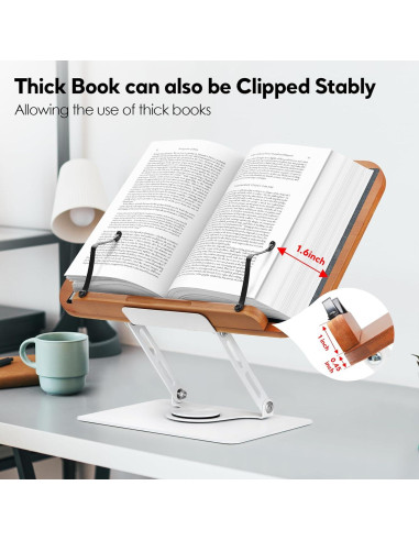 Soporte de Libro Ajustable FLINKYE BS-1-360 Plegable 1.9kg