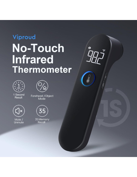 Termómetro Infrarrojo Sin Contacto Viproud para Adultos y Niños