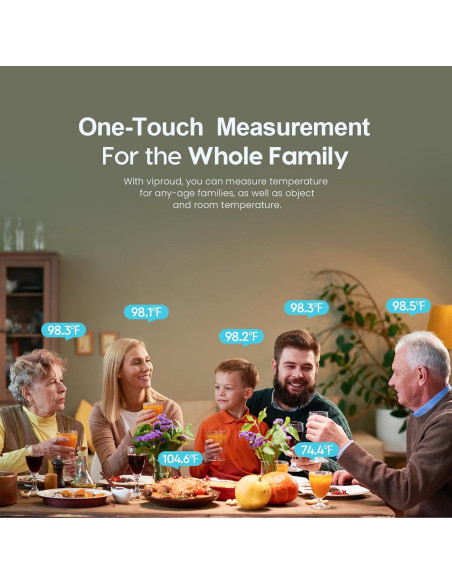 Termómetro Infrarrojo Sin Contacto Viproud para Adultos y Niños
