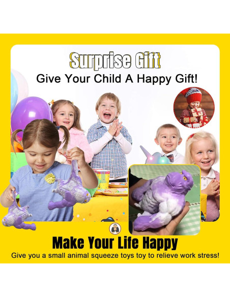 Juguete Antiestrés Gorila YHan Mediano Púrpura Aplastable