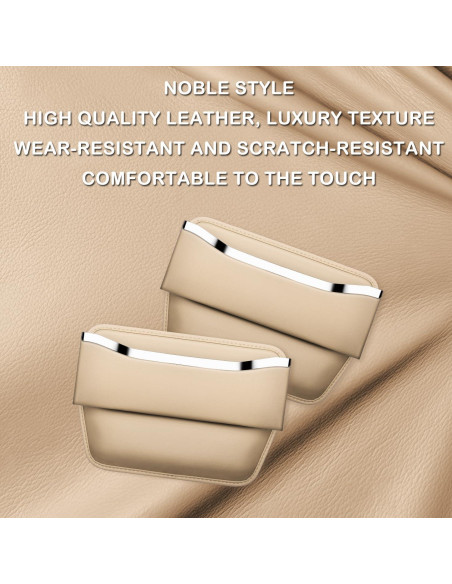 Organizador de Relleno de Espacio entre Asientos HOLDCY Beige - 2 Paquete Organizador de Relleno de Espacio entre Asientos HOLDCY Beige - 2 Paquete