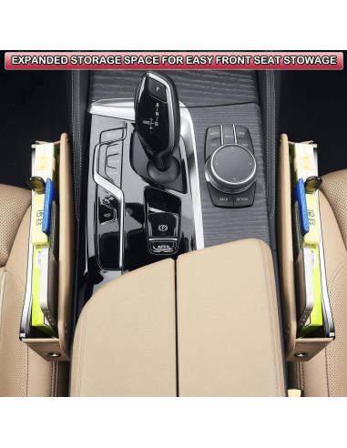 Organizador de Relleno de Espacio entre Asientos HOLDCY Beige - 2 Paquete