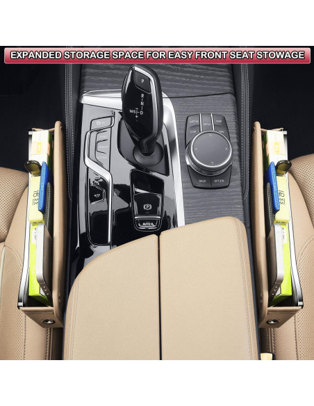 Organizador de Relleno de Espacio entre Asientos HOLDCY Beige - 2 Paquete Organizador de Relleno de Espacio entre Asientos HOLDCY Beige - 2 Paquete