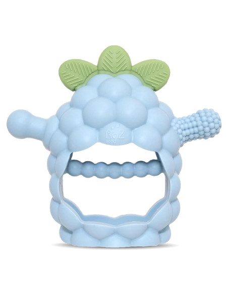 Juguete de Morder RaZbaby RaZberry Grip Silicona 3M+ Azul