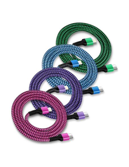 Cable USB C a Lightning 4Pack 0.91m Haoano Carga Rápida